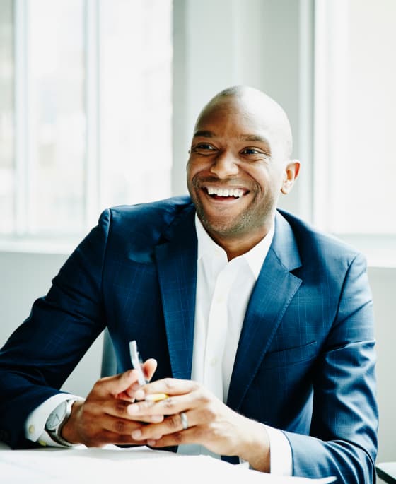 Man smiling
