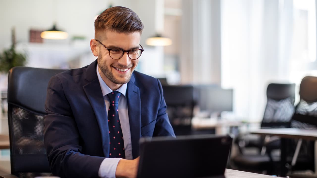 Man sitting and smiling