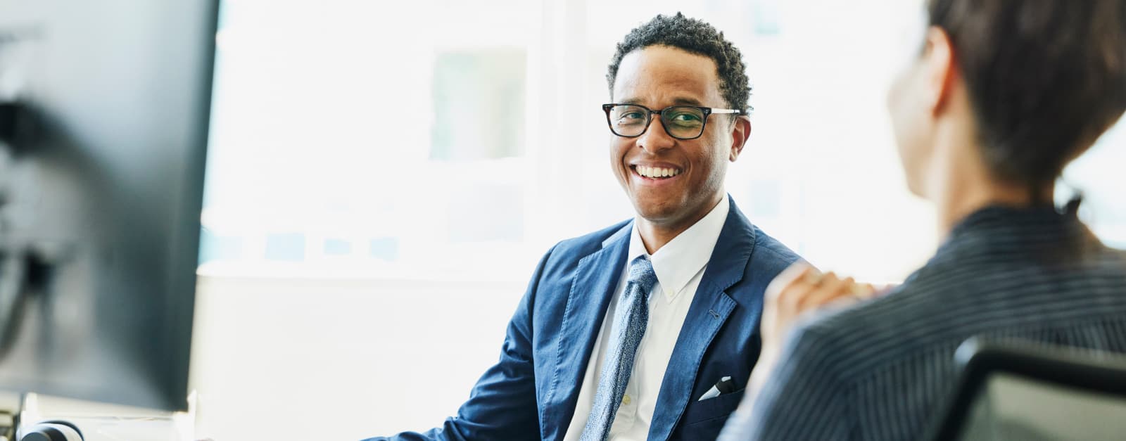 People having a business discussion